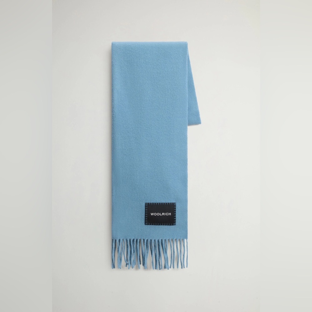 Woolrich Logo-Patch Virgin Wool Scarf